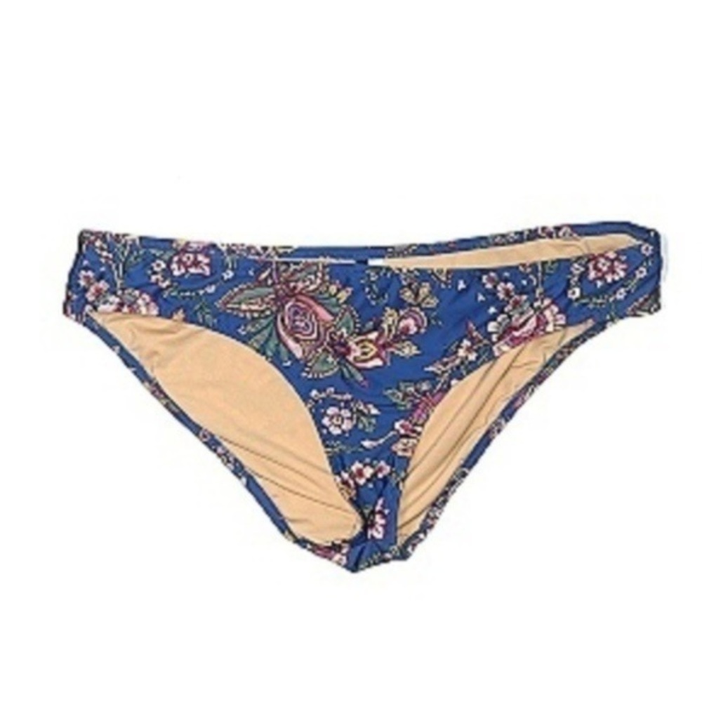 Euc J.Crew Blue Floral Bikini Bottom